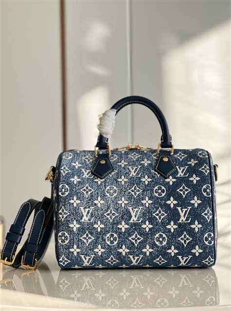 louis vuitton monogram denim speedy bandouliere 25